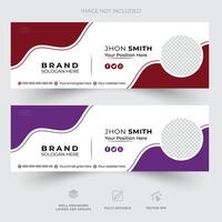 Professional Email Signature Template Modern and Minimal Corporate email signature Layout vector