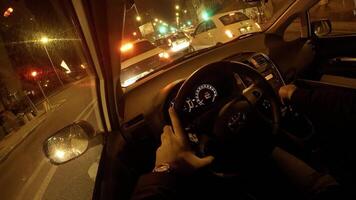 nuit dans le voiture laps de temps video