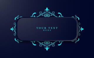 dark blue frame background design vector