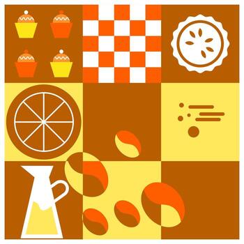 choco coffee abstract background for design, template, poster, etc vector