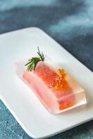 Red fish in aspic photo