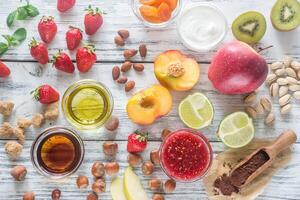 ingredientes para sano postre foto