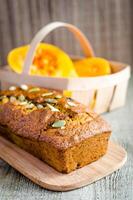 Loaf of pumpkin bread photo