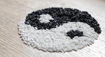 arroz yin yang foto