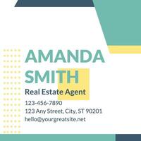 Real Estate Square Business Card template