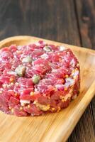 Beef steak tartare photo