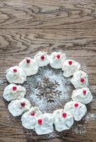 Meringue Christmas wreath photo