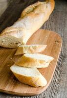 Sliced french bread baguette photo