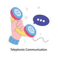 Trendy Telephonic Communication vector