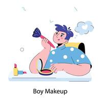 Trendy Boy Makeup vector