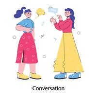 Trendy Conversation Concepts vector