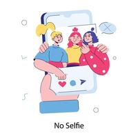 de moda No selfie vector