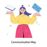 Trendy Communication Way vector