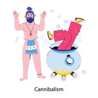 Trendy Cannibalism Concepts vector