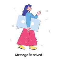 Trendy Message Received vector