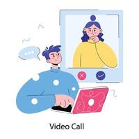 Trendy Online Call vector