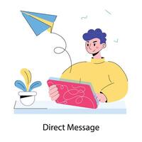 Trendy Direct Message vector