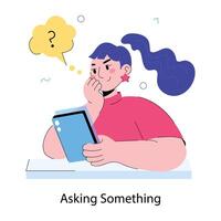 Trendy Asking Something vector