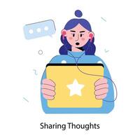 Trendy Sharing Thoughts vector