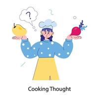 Trendy Cooking Thought vector