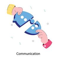 Trendy Communication Concepts vector