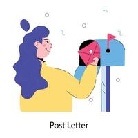 Trendy Post Letter vector