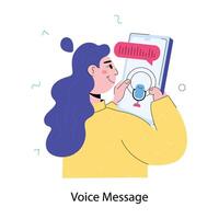 Trendy Voice Message vector