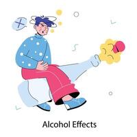 Trendy Alcohol Effects vector