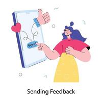 Trendy Sending Feedback vector