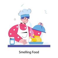 Trendy Smelling Food vector