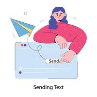 Trendy Sending Text vector