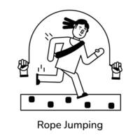 Trendy Rope Jumping vector