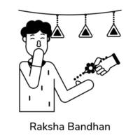 Trendy Raksha Bandhan vector