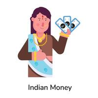 Trendy Indian Money vector