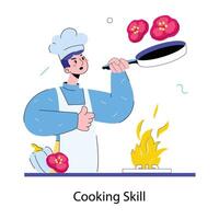 Trendy Cooking Skill vector