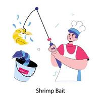 Trendy Shrimp Bait vector
