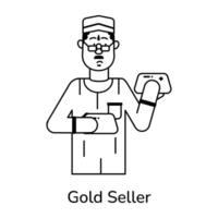 Trendy Gold Seller vector