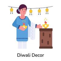 Trendy Diwali Decor vector