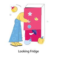 Trendy Looking Fridge vector