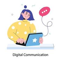 Trendy Digital Communication vector