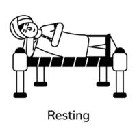 Trendy Resting Concepts vector