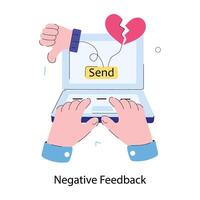 Trendy Negative Feedback vector