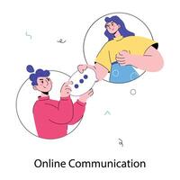 Trendy Online Communication vector