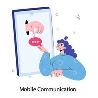 Trendy Mobile Communication vector