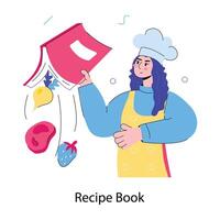 Trendy Recipe Book vector