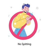 Trendy No Spitting vector