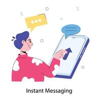 Trendy Instant Messaging vector