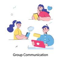 Trendy Group Communication vector