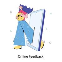 Trendy Online Feedback vector