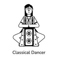 Trendy Classical Dancer vector